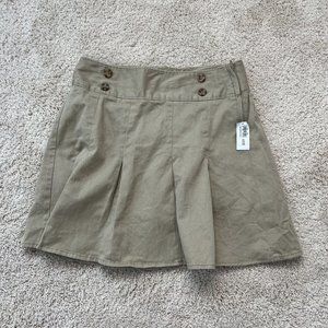 Old Navy Girls XL 14 Uniform Skorts Skirt Shorts Kaki Brown NWT